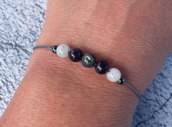 MENOPAUSE/PMS emotional support bracelet/anklet/necklace crystal healing ESSENTIAL Oil and stretch option