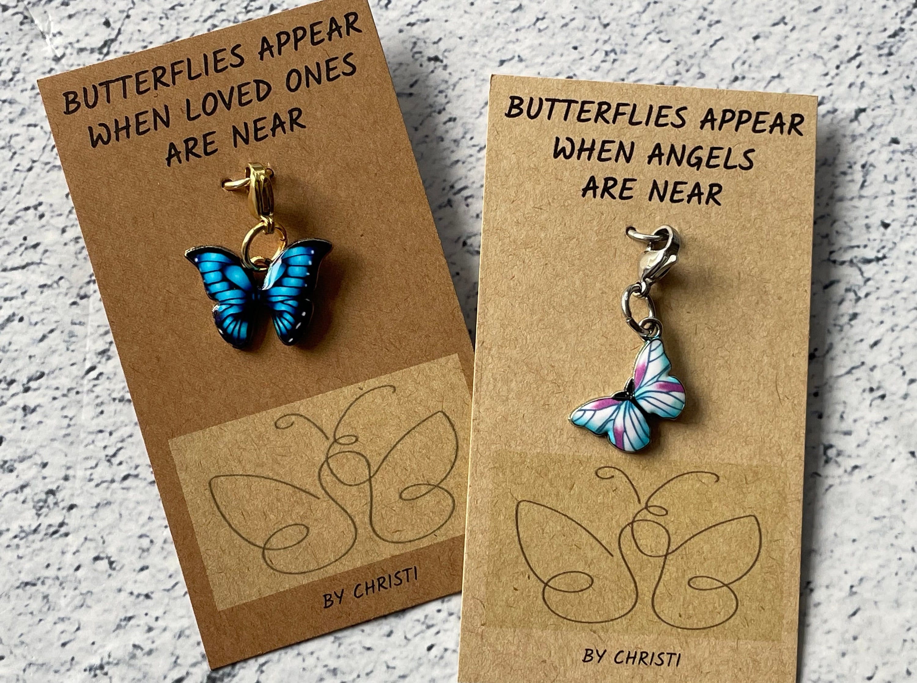 Personalized Butterfly Memorial Star Map Slate, Remembrance Gift, Memorial Star Map Sympathy Gift, In Loving Memory Gifts Night Sky - Personalized Gifts