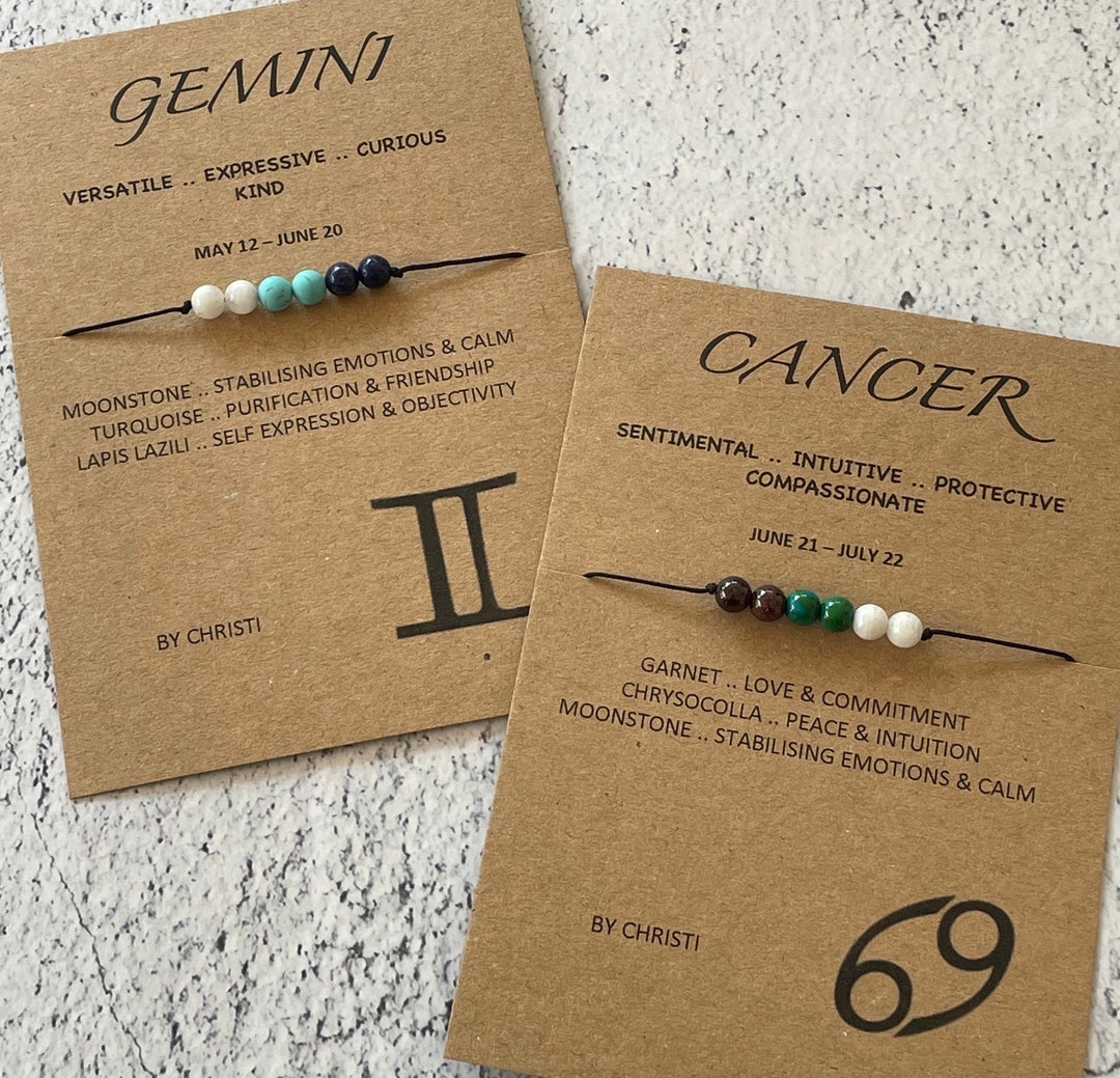 STAR Sign ZODIAC Crystal Healing Bracelet/anklet/necklace With ...