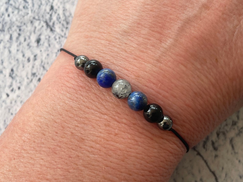 Tourmaline Quartz, Lapis Lazuli, Tourmaline, obsidian and hematite Jewellery