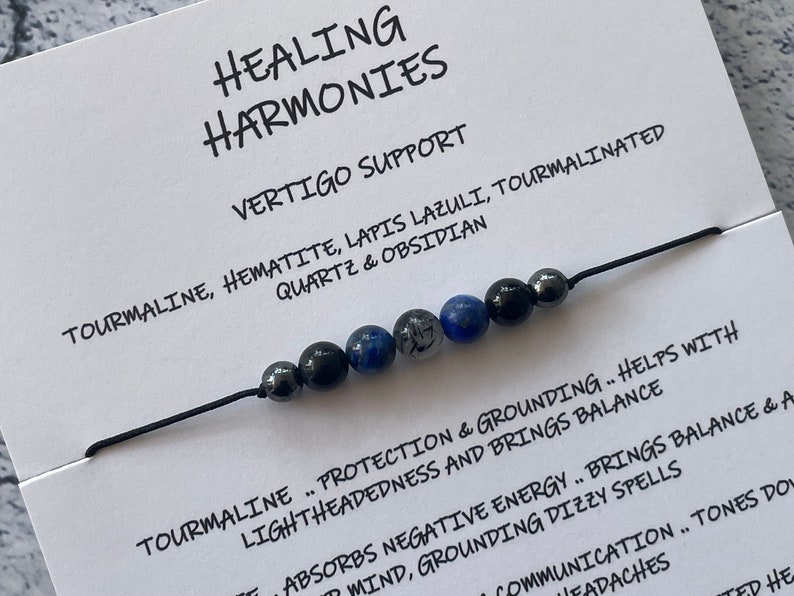 Vertigo crystal healing bracelet