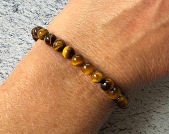 Bransoletka/bransoletka na kostkę/naszyjnik z kryształkami leczniczymi TIGERS EYE STRETCH lub Shamballa