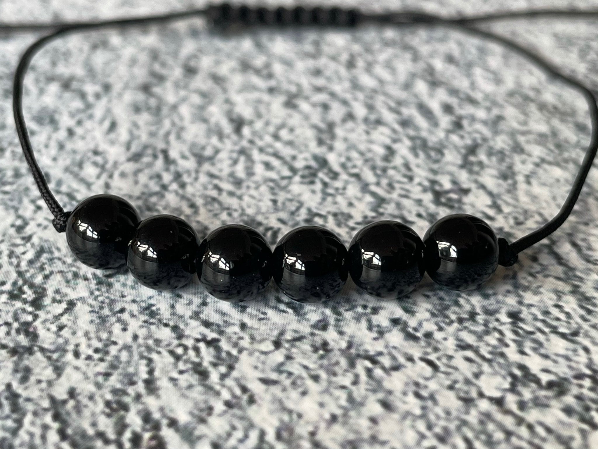 Black obsidian/Onyx/Tourmaline Protection bracelet or anklet Etsy