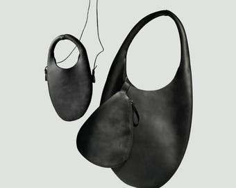 Leather Hobo Bags Set Calliope with Cell Phone bag