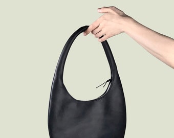 Unique Leather hobo bag Calliope - Zippered Shoulder bag