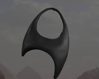 01001 - Minimalist Sculptural Leather Hobo Bag with Top Handle