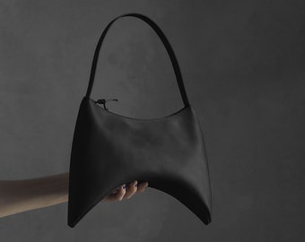 Unique Black Leather Handbag Encke