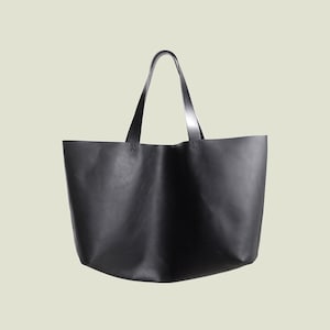 Large leather tote bag M73 Overnight bag