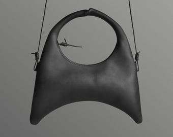 Leather Crossbody Phone Bag: Halley Small Hobo Bag - iPhone 16 Pro Max