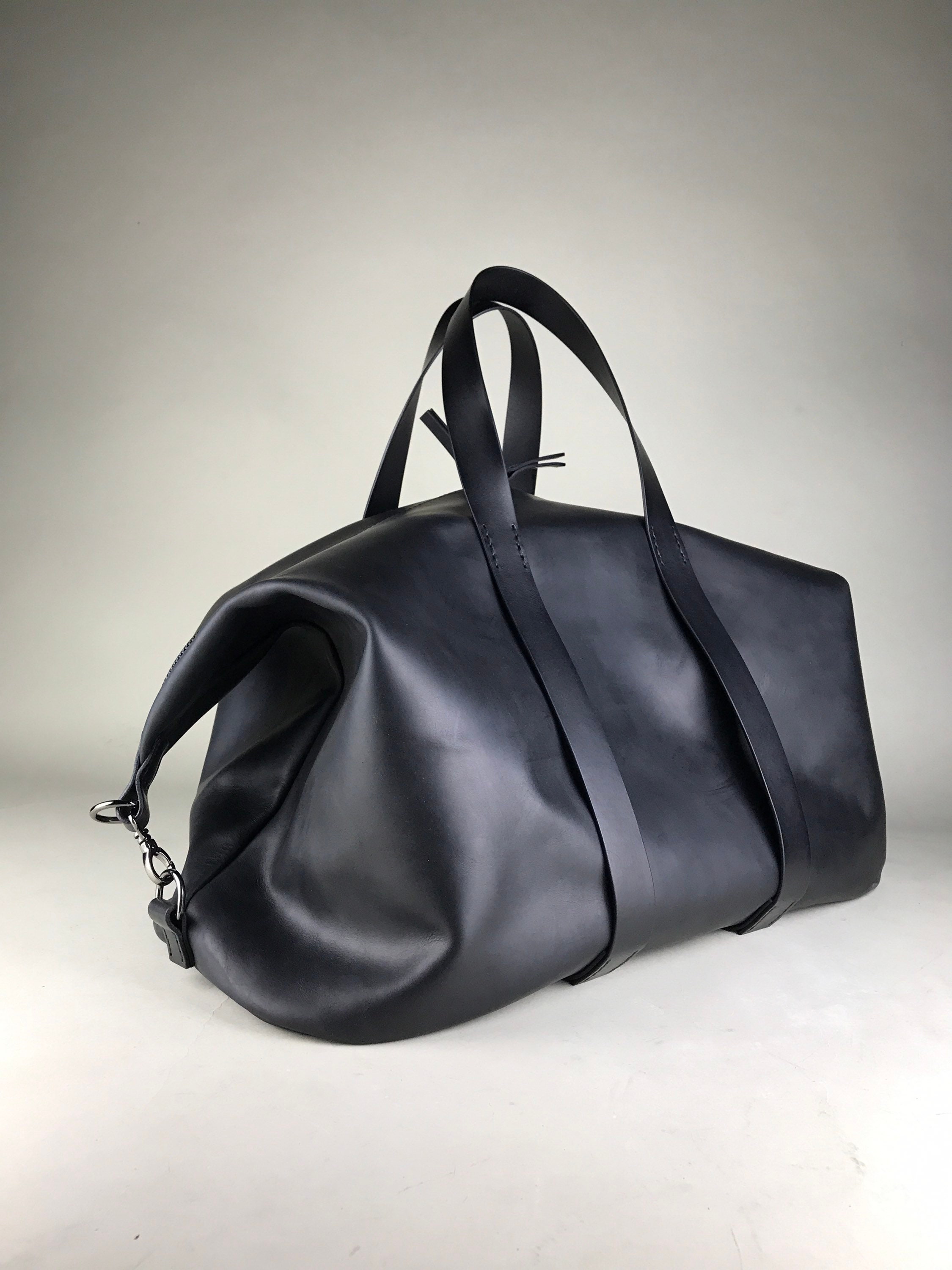 Black Leather Weekender Bag Men Leather Travel Bag Luggage Bag Etsy