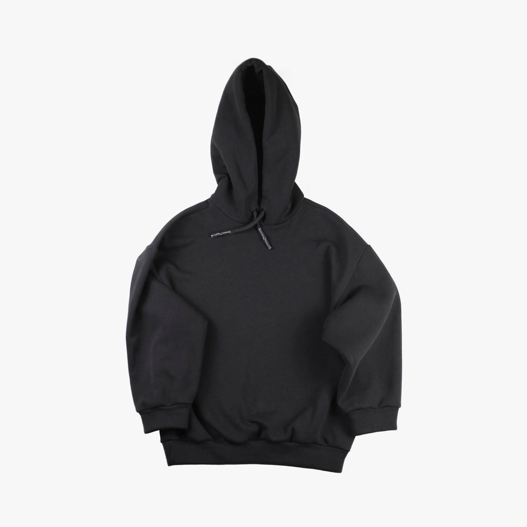 Black Hoodie Unisex Oversize Pullover Custom Personalized - Etsy