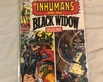Black Widow And the Inhumans Comic reversible Baby Blanket 100% cotton 43 X 35