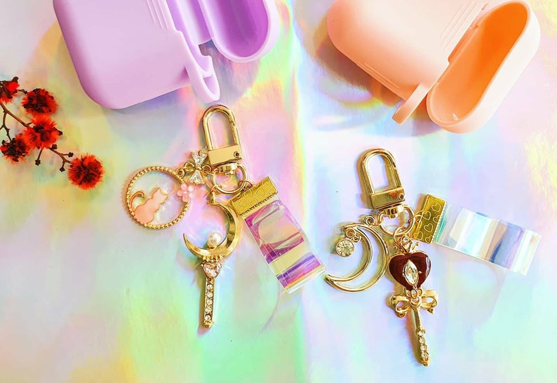 Stunning Sailor Moon key chain for airpod case