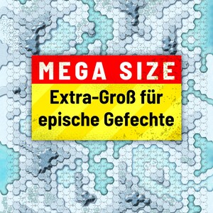 Fanart Karte für BattleTech "Winter Canyons" – Play Mat, Battle Map, Hex Map, Bodenplan, Terrain, Battle Mat