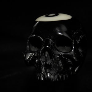HandCarved Vintage Billiard 12 Ball Skeletor Skull