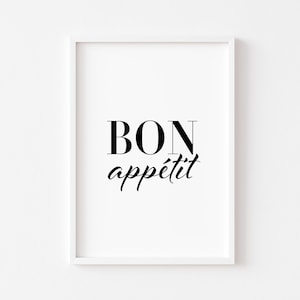 Bon Appetit | Prints for Kitchen | Kitchen Wall Art | Kitchen Print | Food Print | Kitchen Trend Print | Wall Decor | Home Prints