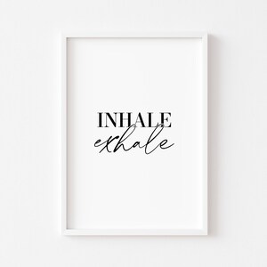 Camera da letto Stampa / Camera da letto Wall Art / Inspira Espirare / Letto Decor / Home Print / Bedroom Stampe / Citazioni Ispirazionali Stampa / Tipografia