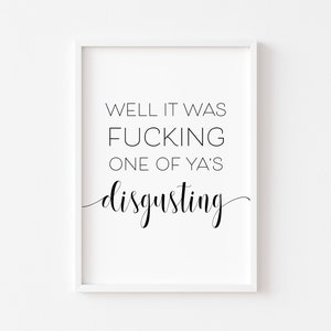 Minimalist Bathroom Print | Bathroom Prints | Disgusting | Bathroom Wall Art | Funny Bathroom Prints | Rude Bathroom Prints | Bathroom Decor
