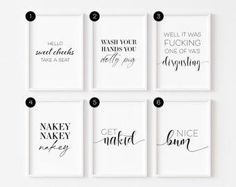 Bathroom Prints | Bathroom Decor Wall Art | Toilet Wall Art | Funny Bathroom Sign | Prints For The Bathroom | Toilet Humour, bathroom poster