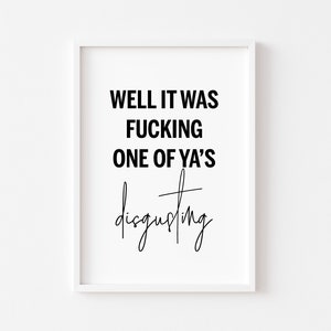 Funny Bathroom Print | Rude Bathroom Wall Art | Swearing Print | Toilet Wall Art | Bathroom Decor | Contemporary Wall Decor | En suite