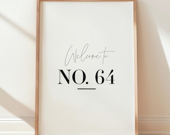 House Number Print | Hallway Print | Entryway Wall Art | New Home Print | Custom Print