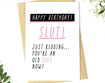 Funny Birthday Card | Funny Birthday Card For Her | Rude Birthday Card | Funny Gay Birthday Card | Birthday Card | Girlfriend | Sister