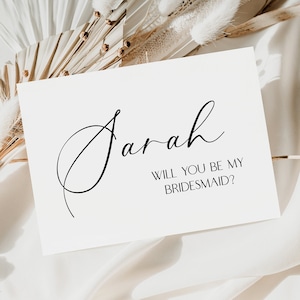 postales et enveloppe personnalisées de demoiselle d'honneur | Douche nuptiale | serez-vous ma demoiselle d'honneur | bouquetière | Faire-part de mariage