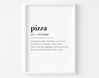 Kitchen Prints | Pizza Definition | Food Prints | Pizza Print | Kitchen Print | Kitchen Wall Art | Kitchen Decor | Home Prints | Home Print