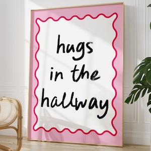 Hugs In The Hallway Print | Hallway Print | Entryway Wall Art | Maximalist Poster
