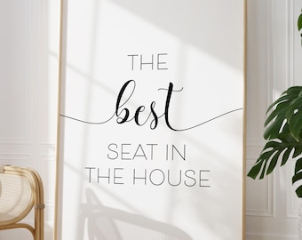 Der beste Platz im Haus-Druck | Badezimmer Druck | Lustige Badezimmer Drucke | Toilette Wandkunst