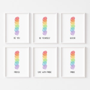Queer Print | Queer Prints | Queer Art | LGBTQ Pride | Gay Print | Lesbian | Bisexual | Transgender | Queer | Equality | Pride Flag Rainbow