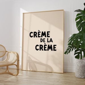 Impression crème de la crème | Impression de cuisine | Impression alimentaire | Décoration murale de cuisine