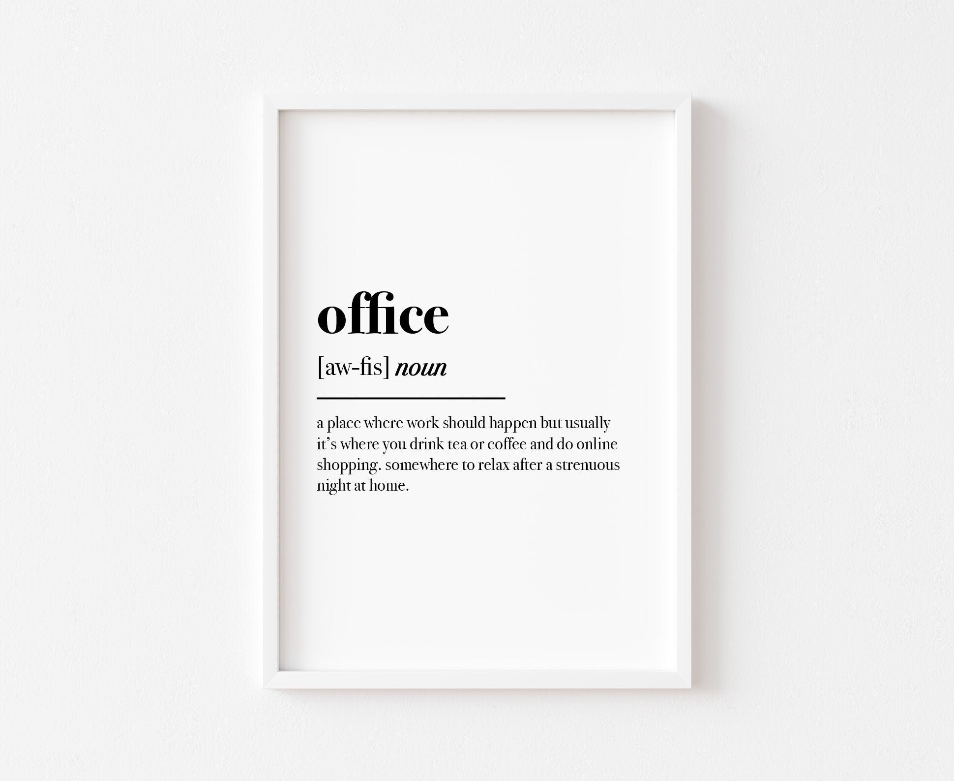 Office Definition Print Funny Office Prints Office Wall Art Work From