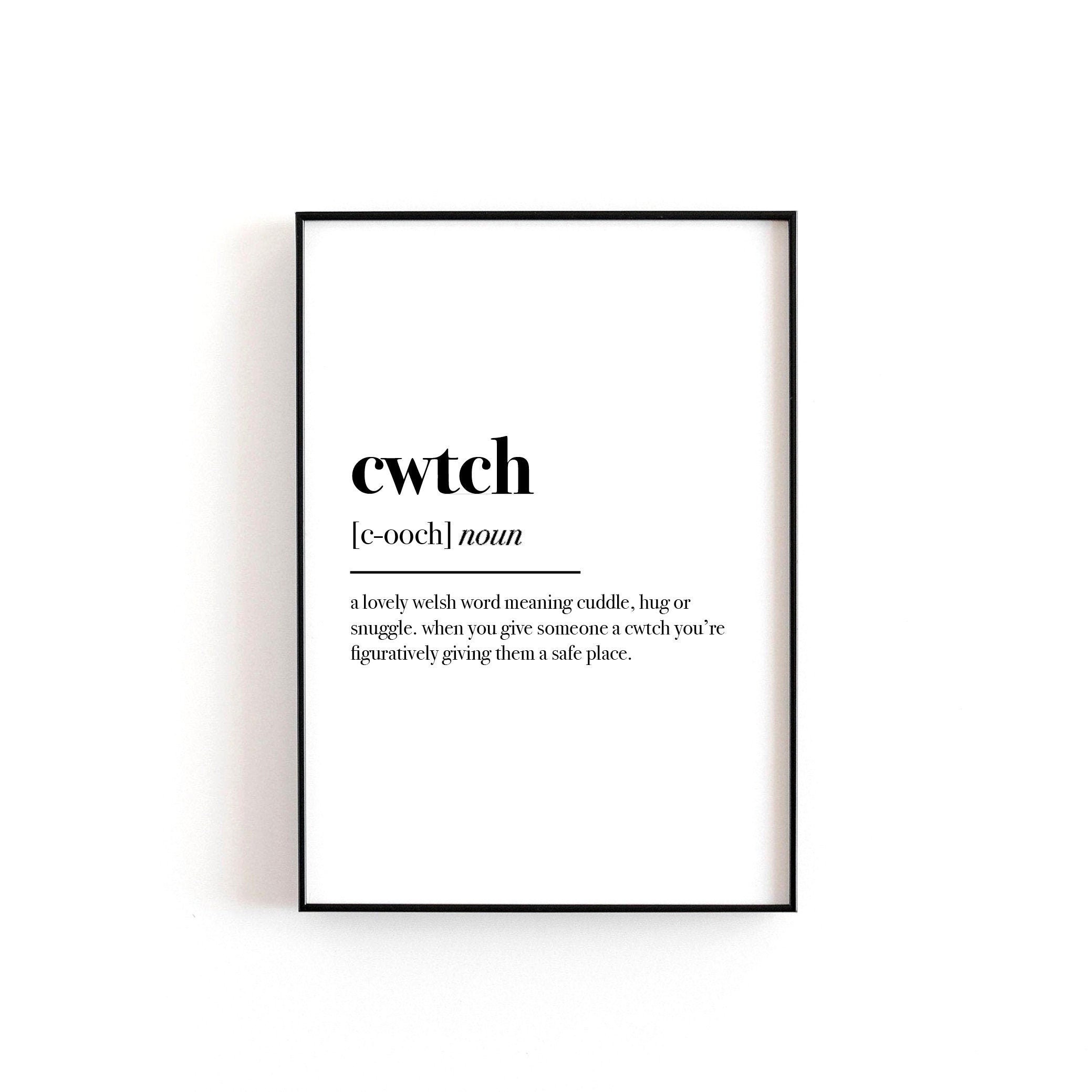 Cwtch Definition Home Print Bedroom Print Home Decor Etsy UK