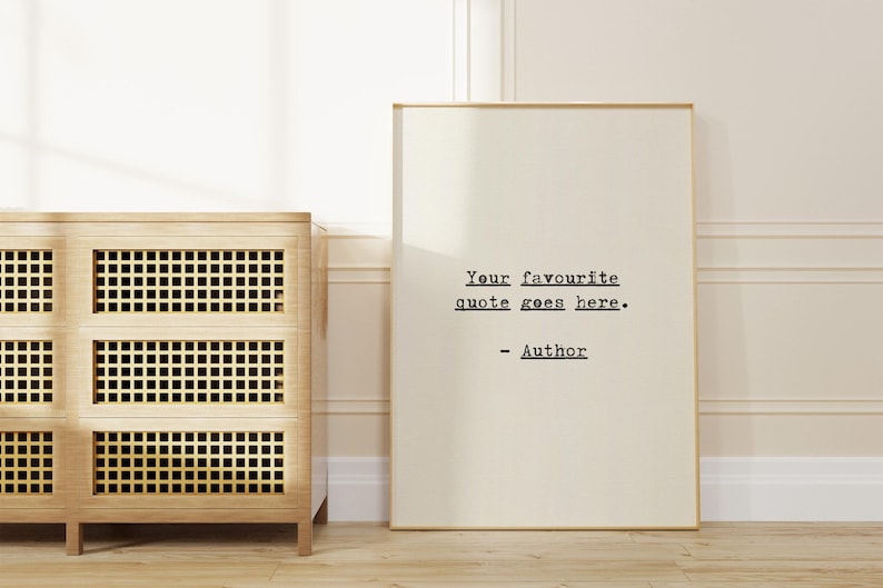 Custom Typewriter Quote Print | Vintage Quote Wall Art | Personalised Print | Book Quote | Bookish Poster | Minimalist Print image 9