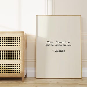 Custom Typewriter Quote Print | Vintage Quote Wall Art | Personalised Print | Book Quote | Bookish Poster | Minimalist Print image 7