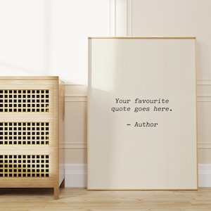 Custom Typewriter Quote Print | Vintage Quote Wall Art | Personalised Print | Book Quote | Bookish Poster | Minimalist Print image 8