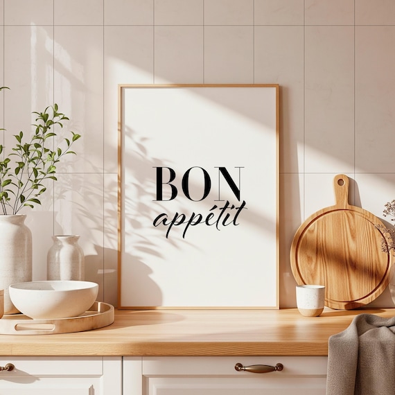 Bon Appetit | Prints for Kitchen | Kitchen Wall Art | Kitchen Print | Food Print | Kitchen Trend Print | Wall Decor | Home Prints