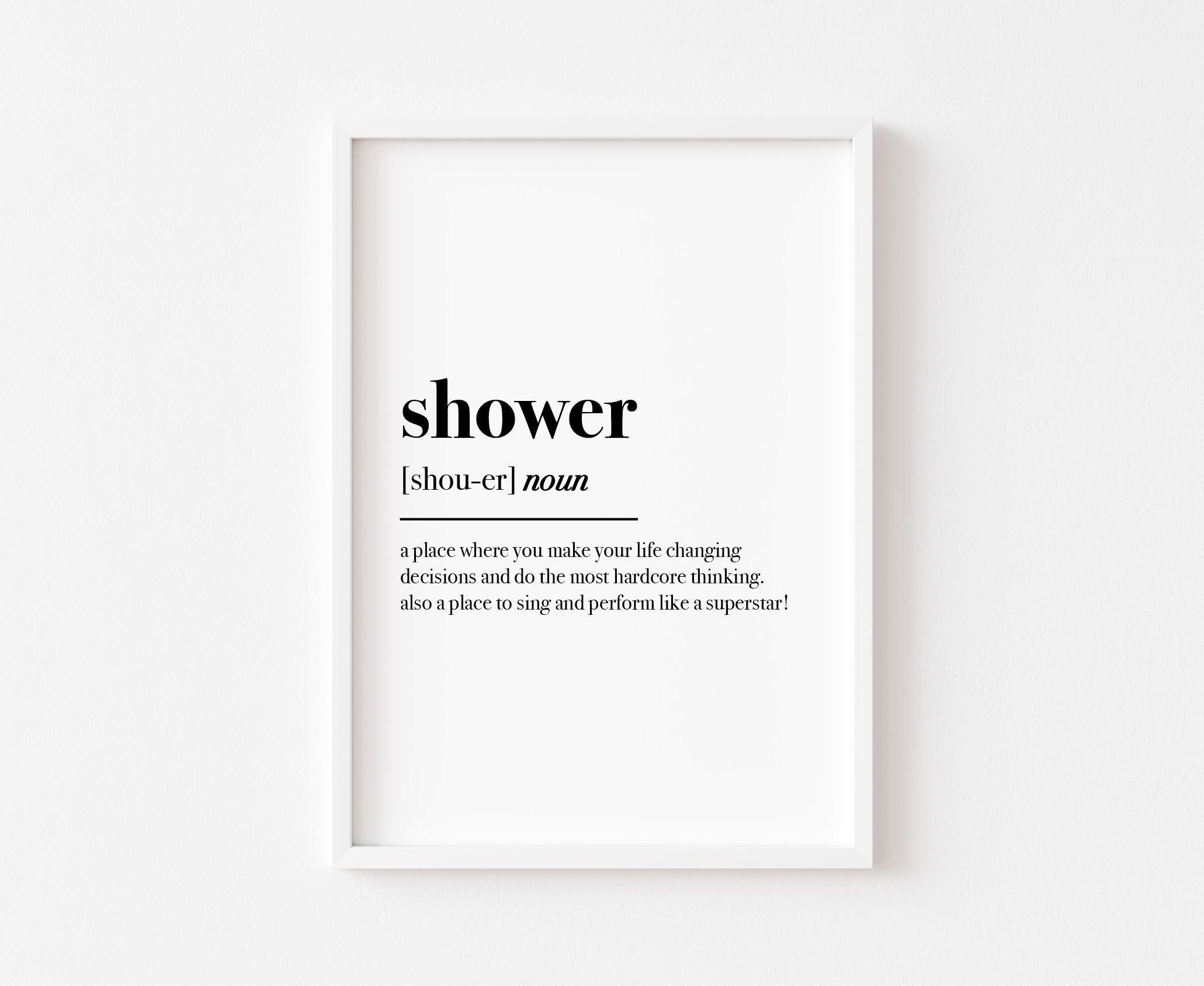 Shower Definition Bathroom Prints Bathroom Wall Art Etsy UK