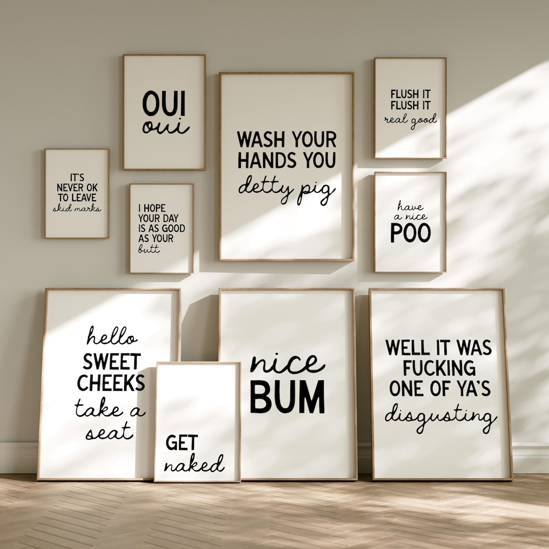 Bathroom Prints | Funny Toilet Wall Art | Humorous Bathroom Print ...