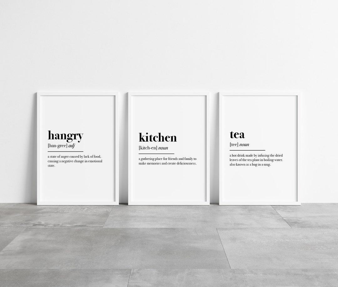 Kitchen Prints Set of 3 | Kitchen Prints | Kitchen Print | Kitchen Wall ...