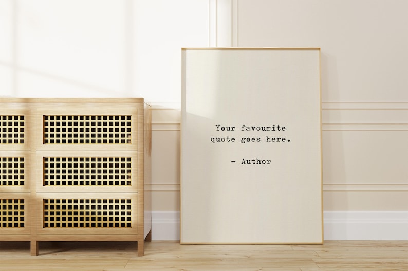Custom Typewriter Quote Print | Vintage Quote Wall Art | Personalised Print | Book Quote | Bookish Poster | Minimalist Print image 1