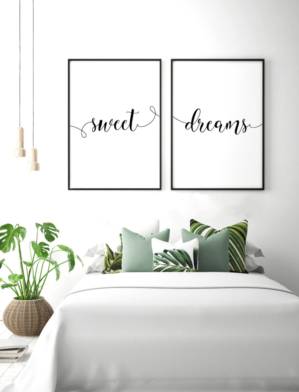 Sweet Dreams Set of 2 Bedroom Prints Bedroom Print Bedroom Etsy UK