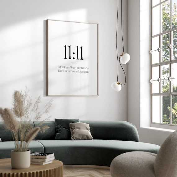 11:11 Print | Angel Numbers Print | Angel Number Poster | Minimalist Decor | Spiritual | Bedroom Wall Art | Trendy Prints | Affirmation