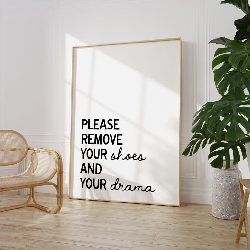 Ingang muurkunstafdruk | Gangdecoratie | Minimalistische typografieposter | Citaatafdruk entree | Neutrale entreeprint | Neutrale woondecoratie afbeelding 11