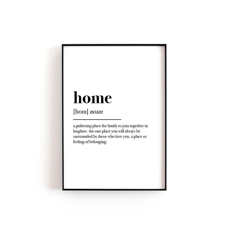 Home Definition Home Print Bedroom Print Home Decor Etsy UK
