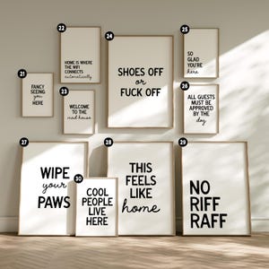Ingang muurkunstafdruk | Gangdecoratie | Minimalistische typografieposter | Citaatafdruk entree | Neutrale entreeprint | Neutrale woondecoratie afbeelding 3