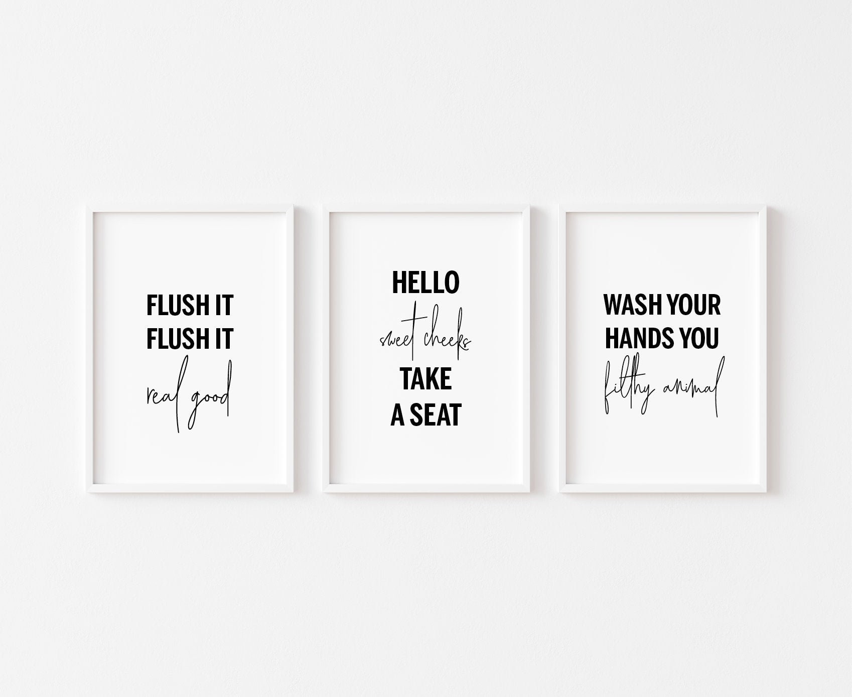 Impresiones de baño / Impresión de baño minimalista / Arte de | Etsy