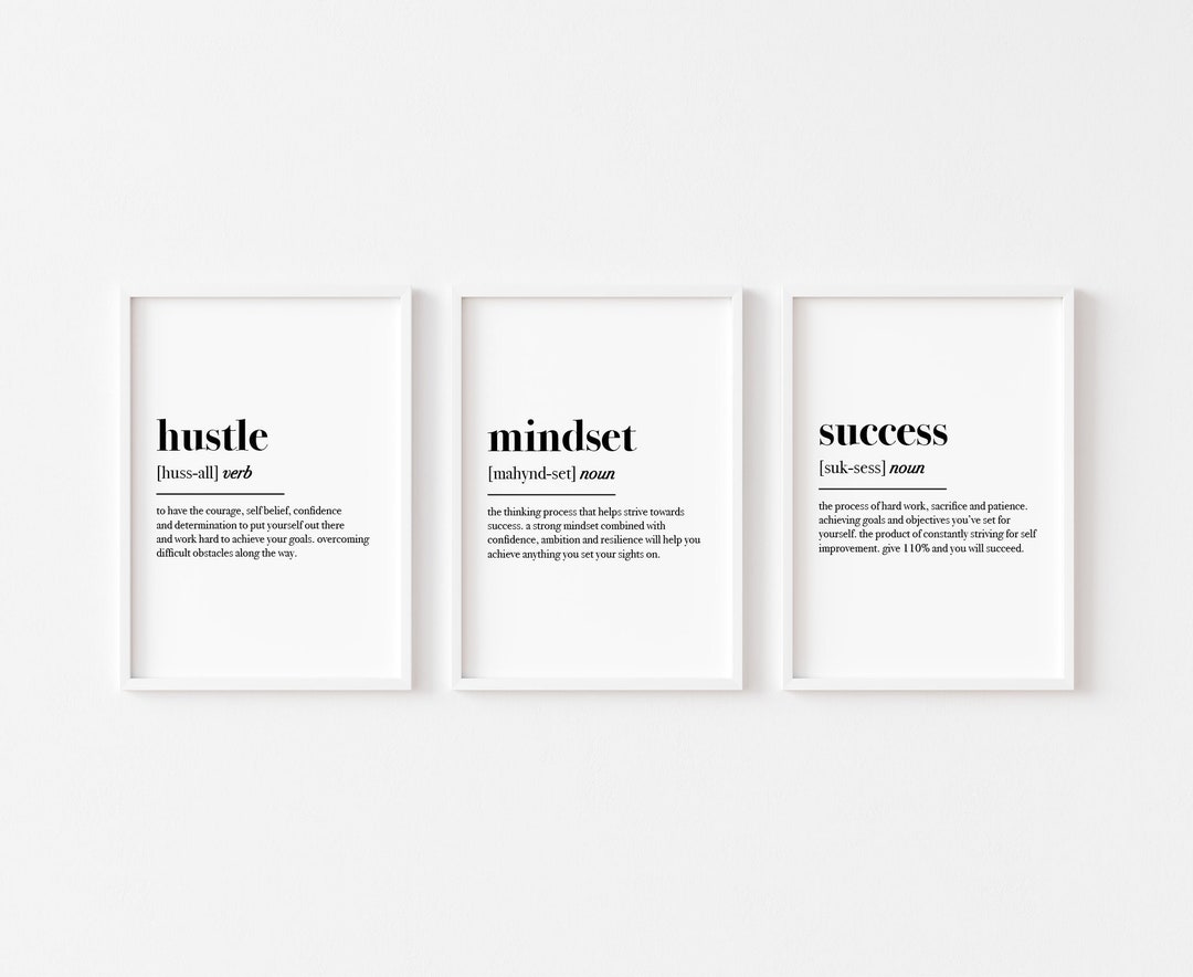 Motivational Prints Set of 3 | Home Office Wall Art | Gym Prints ...