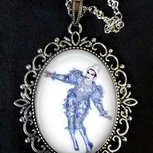 David Bowie Stort Antik Silverhänge Halsband Örhängen Musikikon 80-tals Clown Ashes To Ashes